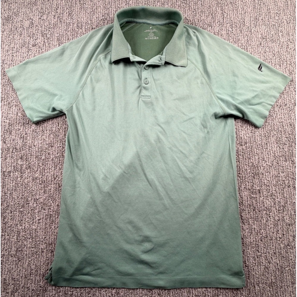 Fabletics Polo Shirt Mens Medium Green Short Sleeve Activewear Athletic